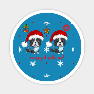 Merry Christmas  Cute Dogs shirt Holiday shirt Christmas Gifts Magnet